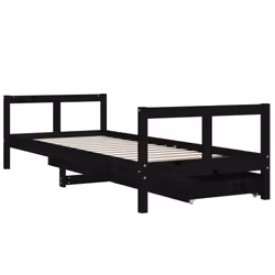 VidaXL 834419 lettino per bambini Nero Legno - Vista aggiuntiva 7