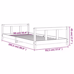 VidaXL 834424 lettino per bambini Bianco Legno - Vista aggiuntiva 8