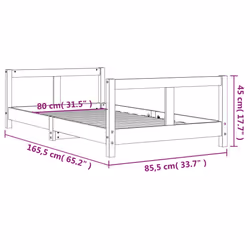 VidaXL 834430 lettino per bambini Bianco Legno - Vista aggiuntiva 8