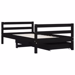 VidaXL 834437 lettino per bambini Nero Legno - Vista aggiuntiva 7