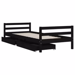 VidaXL 834440 lettino per bambini Nero Legno - Vista aggiuntiva 4