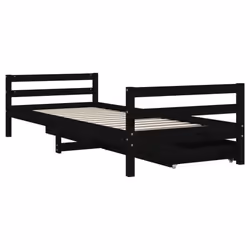 VidaXL 834440 lettino per bambini Nero Legno - Vista aggiuntiva 6