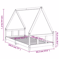 VidaXL 834455 lettino per bambini Nero Legno - Vista aggiuntiva 8