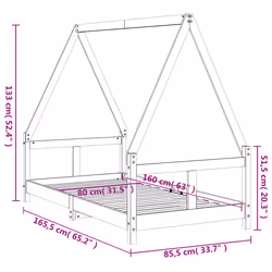 VidaXL 834461 lettino per bambini Nero Legno - Vista aggiuntiva 8