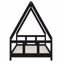 VidaXL 834464 lettino per bambini Nero Legno - Vista aggiuntiva 4