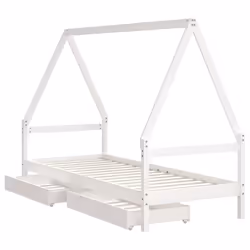 VidaXL 834466 lettino per bambini Bianco Legno - Vista aggiuntiva 4