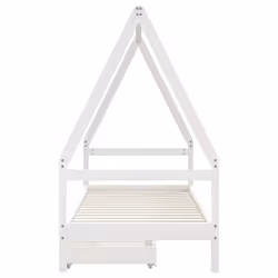 VidaXL 834466 lettino per bambini Bianco Legno - Vista aggiuntiva 5