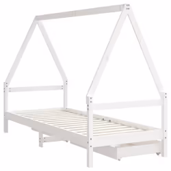 VidaXL 834466 lettino per bambini Bianco Legno - Vista aggiuntiva 7