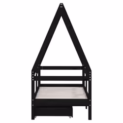 VidaXL 834467 lettino per bambini Nero Legno - Vista aggiuntiva 5