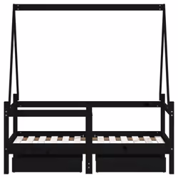 VidaXL 834467 lettino per bambini Nero Legno - Vista aggiuntiva 6