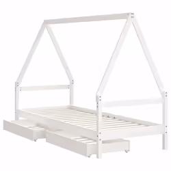 VidaXL 834469 lettino per bambini Bianco Legno - Vista aggiuntiva 4