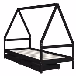 VidaXL 834470 lettino per bambini Nero Legno