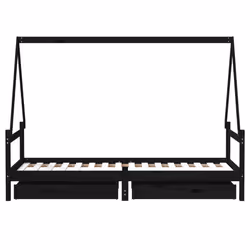 VidaXL 834470 lettino per bambini Nero Legno - Vista aggiuntiva 6