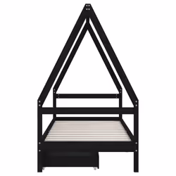 VidaXL 834479 lettino per bambini Nero Legno - Vista aggiuntiva 5