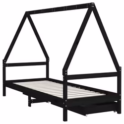 VidaXL 834479 lettino per bambini Nero Legno - Vista aggiuntiva 7