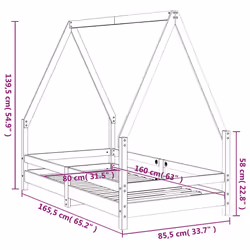 VidaXL 834482 lettino per bambini Nero Legno - Vista aggiuntiva 7
