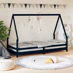VidaXL 834485 lettino per bambini Nero Legno