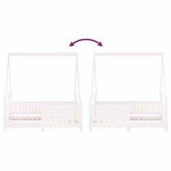 VidaXL 834502 lettino per bambini Bianco Legno - Vista aggiuntiva 8