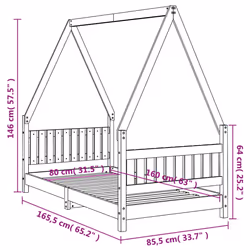 VidaXL 834505 lettino per bambini Bianco Legno - Vista aggiuntiva 8