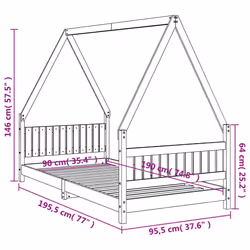VidaXL 834509 lettino per bambini Nero Legno - Vista aggiuntiva 8