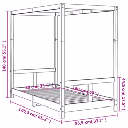 VidaXL 834514 lettino per bambini Bianco Legno - Vista aggiuntiva 8