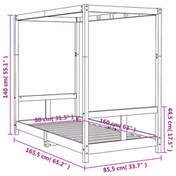 VidaXL 834517 lettino per bambini Bianco Legno - Vista aggiuntiva 8