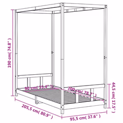 VidaXL 834523 lettino per bambini Bianco Legno - Vista aggiuntiva 8