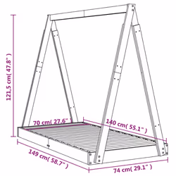 VidaXL 834535 lettino per bambini Bianco Legno - Vista aggiuntiva 8