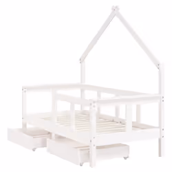 VidaXL 834541 lettino per bambini Bianco Legno - Vista aggiuntiva 4