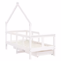 VidaXL 834541 lettino per bambini Bianco Legno - Vista aggiuntiva 7