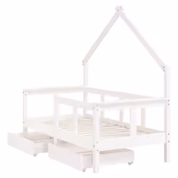 VidaXL 834550 lettino per bambini Bianco Legno - Vista aggiuntiva 4