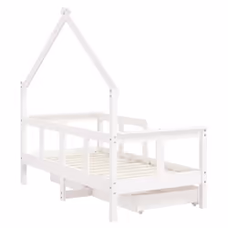 VidaXL 834550 lettino per bambini Bianco Legno - Vista aggiuntiva 7