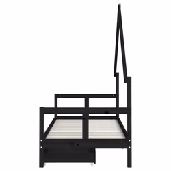 VidaXL 834551 lettino per bambini Nero Legno - Vista aggiuntiva 6