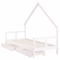 VidaXL 834553 lettino per bambini Bianco Legno - Vista aggiuntiva 4