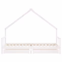 VidaXL 834553 lettino per bambini Bianco Legno - Vista aggiuntiva 5