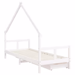 VidaXL 834553 lettino per bambini Bianco Legno - Vista aggiuntiva 7