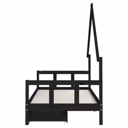 VidaXL 834554 lettino per bambini Nero Legno - Vista aggiuntiva 6