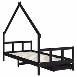 VidaXL 834554 lettino per bambini Nero Legno - Vista aggiuntiva 7