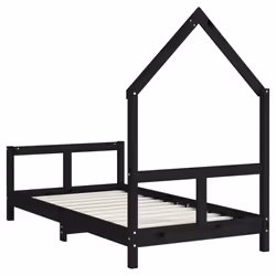 VidaXL 834560 lettino per bambini Nero Legno - Vista aggiuntiva 6