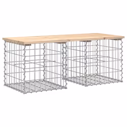 Panca Giardino Design Gabbione 103x44x42 cm Legno Massello Pinocod mxl 73431 - Vista aggiuntiva 2