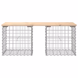 Panca Giardino Design Gabbione 103x44x42 cm Legno Massello Pinocod mxl 73431 - Vista aggiuntiva 3