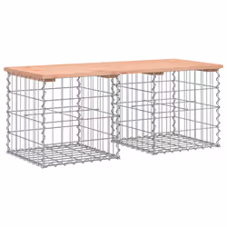 Panca da Giardino Design Gabbione 103x44x42 cm Massello Douglascod mxl 103405 - Vista aggiuntiva 2