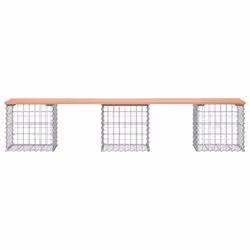 Panca da Giardino Design Gabbione 203x44x42 cm Massello Douglascod mxl 127786 - Vista aggiuntiva 3