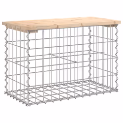 Panca Giardino Design Gabbione 63x31,5x42cm Legno Massello Pinocod mxl 79503 - Vista aggiuntiva 2