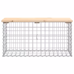 Panca Giardino Design Gabbione 83x31,5x42cm Legno Massello Pinocod mxl 103409 - Vista aggiuntiva 3