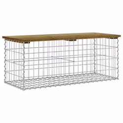 Panca da Giardino Design Gabbione 103x44x42 cm Pino Impregnatocod mxl 127532 - Vista aggiuntiva 2