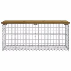 Panca da Giardino Design Gabbione 103x44x42 cm Pino Impregnatocod mxl 127532 - Vista aggiuntiva 3