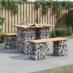 Panca Giardino Design Gabbione 100x70x72 cm Legno Massello Pino Vidaxl 84600