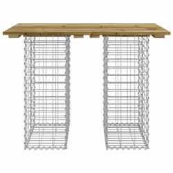 Panca da Giardino Design Gabbione 100x70x72 cm Pino Impregnatocod mxl 80740 - Vista aggiuntiva 3