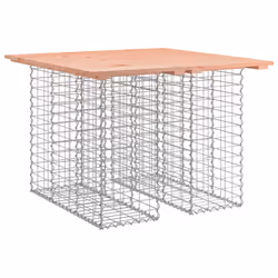 vidaXL Panca da Giardino Design Gabbione 100x102x72cm Massello Douglas - Vista aggiuntiva 2